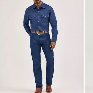 Wrangler Men's Deep Blue Slim Jeans